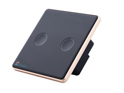 Công tắc cầu thang 2 nút kính lõm (1 nút liên động 1 nút thường)